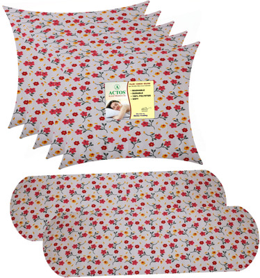 ACTOS Microfibre Solid Bolster Pack of 7(Multicolor2)