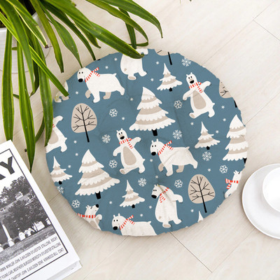 The Purple Tree Polyester Fibre Animals Chair Pad Pack of 1(Multicolor)