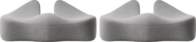 Cushioners Memory Foam Solid Orthopaedic Pillow Pack of 2(Grey)