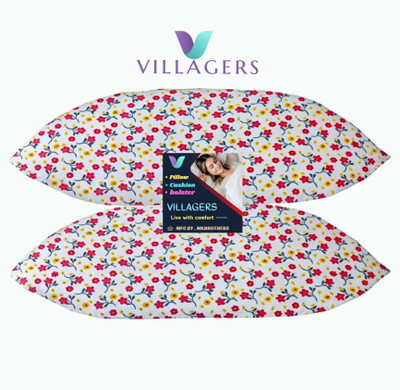 V.R.ENTERPRISES LUXURY Microfibre Abstract Sleeping Pillow Pack of 2(Multicolor)