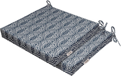 Vargottam Foam Motifs Chair Pad Pack of 2(Royal Blue)