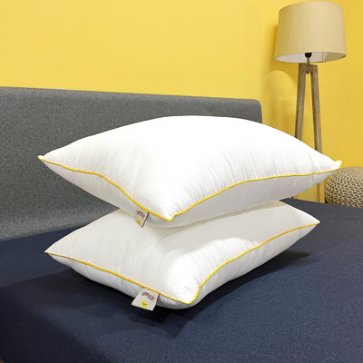 SleepyCat Fiber Lite Polyester Fibre Solid Sleeping Pillow Pack of 2(White)