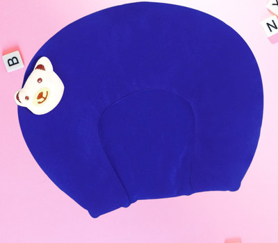 Omvista Microfibre Solid Baby Pillow Pack of 1(Blue)