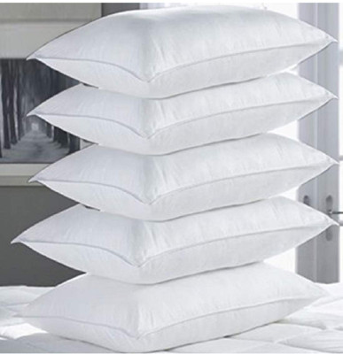 SRAPZON Microfibre Sleeping Pillow Pack of 5 Solid(White)