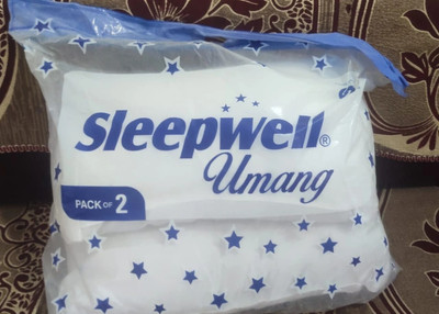 Sleepwell Microfibre Polka Sleeping Pillow Pack of 2(White)
