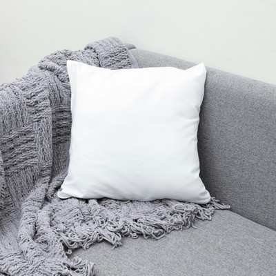 Bevond Trends Polyester Fibre Solid Cushion Pack of 1(White)