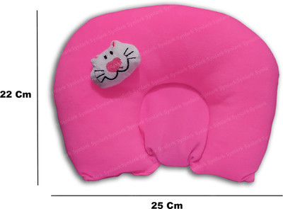 BabeDesk Mustard Seeds Toons & Characters Baby Pillow Pack of 1(Hot-Pink)