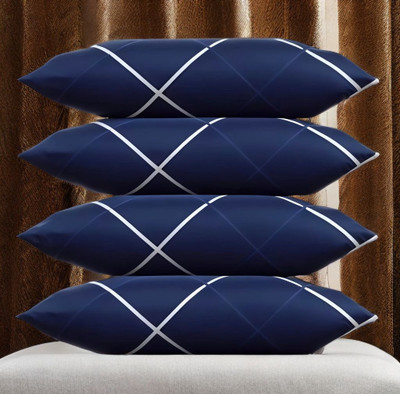 Urmila Creation Polyester Fibre Sleeping Pillow Pack of 4 Solid LUXURY(Blue)
