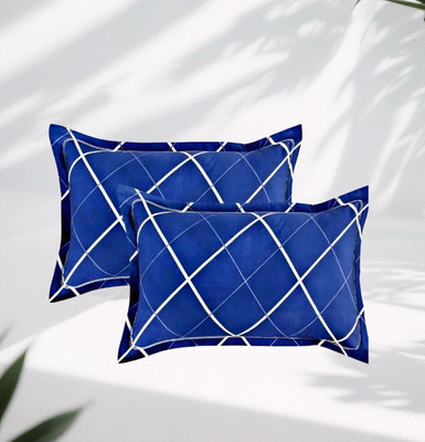 Regnar Luxury Microfibre Solid Sleeping Pillow Pack of 2(Blue)