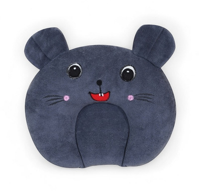 Depurika Mustard Seeds Solid Baby Pillow Pack of 1(Grey)