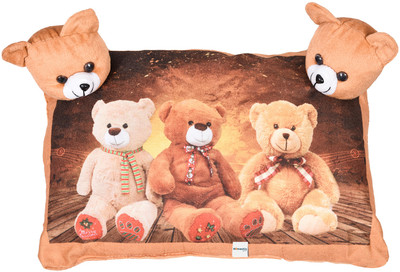 HOMESTIC by Kuber Industries Microfibre Solid Baby Pillow Pack of 1(Brown)