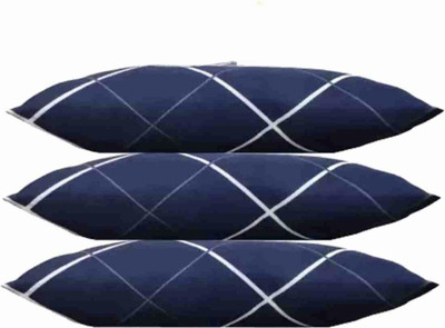 YPOLOIPO LUXURY Polyester Fibre Abstract Sleeping Pillow Pack of 3(Blue)
