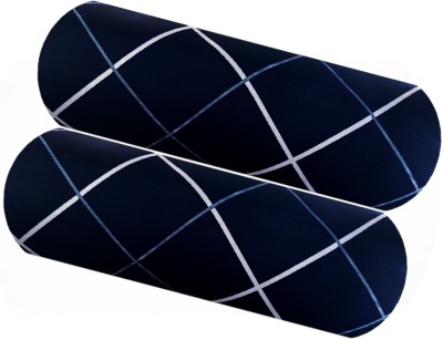 Swikon star 2 Bolster Microfibre Geometric Bolster Pack of 2(Blue)