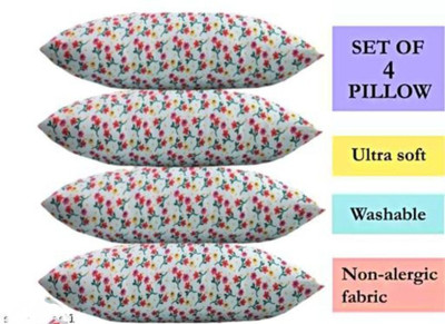 Urmila Creation Polyester Fibre Sleeping Pillow Pack of 4 Abstract LUXURY(Printed)