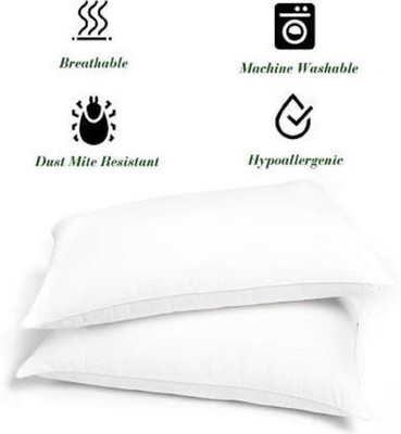 BHEBHA Pillow Set || Comfort And Support Pillow Microfibre Abstract Sleeping Pillow Pack of 2(White)