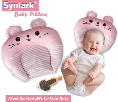 Synlark Mustard Seeds Baby Pillow Pack of 1 Toons & Characters Pillow(Pink)