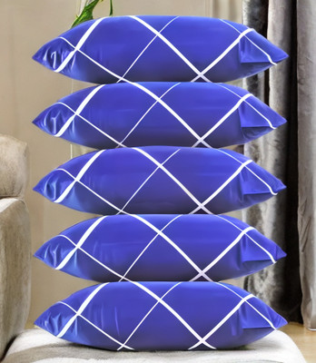 YPOLOIPO Polyester Fibre Sleeping Pillow Pack of 5 Solid LUXURY(Blue)