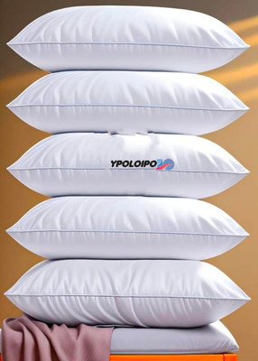 YPOLOIPO LUXURY Polyester Fibre Abstract Sleeping Pillow Pack of 5(White)