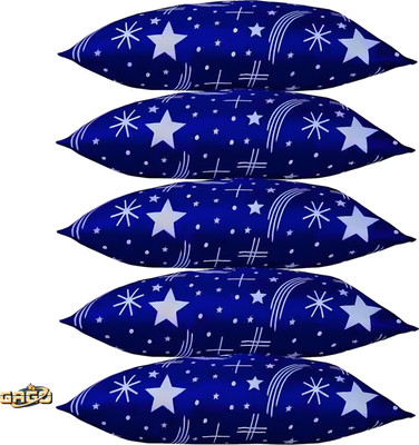 GAGO LUXURY Polyester Fibre Abstract Sleeping Pillow Pack of 5(BLUE STAR)