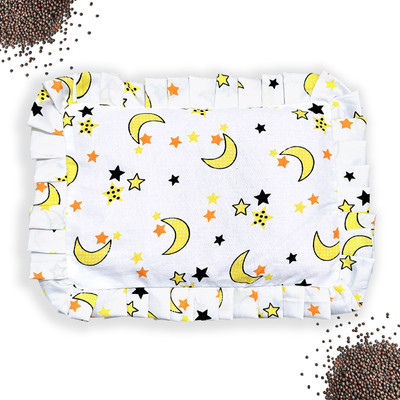 Found Fit Mustard Seeds Solid Baby Pillow Pack of 1(Yellow)