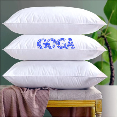 GOGA LUXURY Cotton Solid Sleeping Pillow Pack of 3(White)