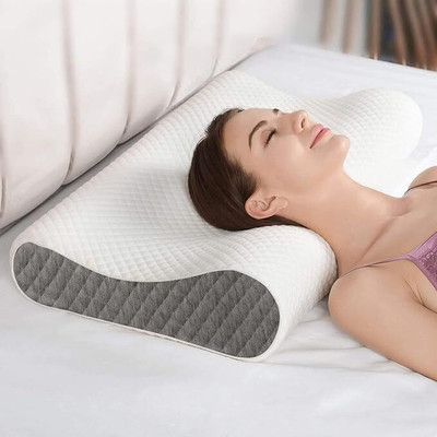 CIEZAR Cotton Solid Sleeping Pillow Pack of 1(White)
