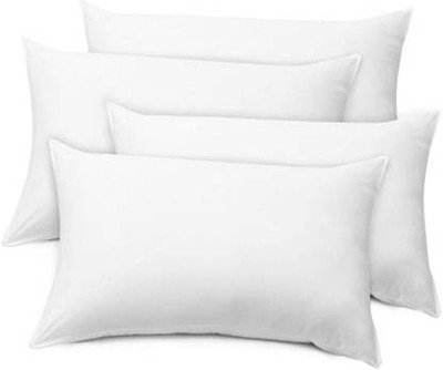 ROYALREOX Microfibre Sleeping Pillow Pack of 4 Solid(White)