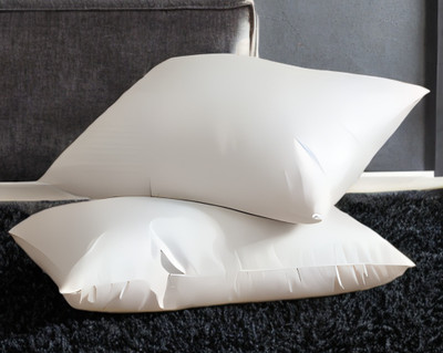 STOMIA STOMIA LUXURY SOFT PILLOW Polyester Fibre Abstract Sleeping Pillow Pack of 2(White)