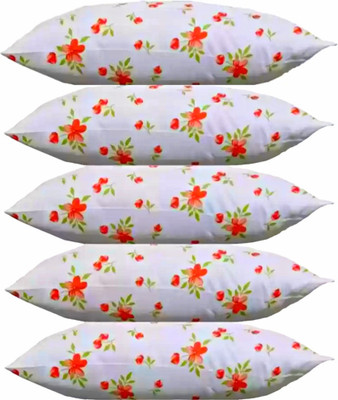 GOGA LUXURY Polyester Fibre Abstract Sleeping Pillow Pack of 5(Orange)