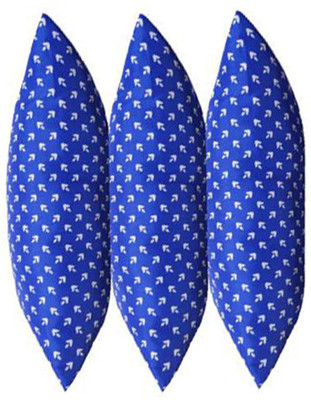 brightjex Microfibre Solid Sleeping Pillow Pack of 3(Blue)