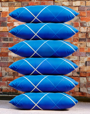 YPOLOIPO Polyester Fibre Sleeping Pillow Pack of 6 Abstract LUXURY(Blue)