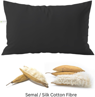 CloudRest Semal Pillow Cotton Nature Sleeping Pillow Pack of 1(Black)