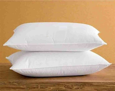 GUNVAR INDIA PRIVATE LIMITED LUXURY Polyester Fibre Abstract Sleeping Pillow Pack of 2(White)
