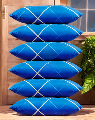 EIRINI Microfibre Sleeping Pillow Pack of 6 Solid LUXURY(Blue)