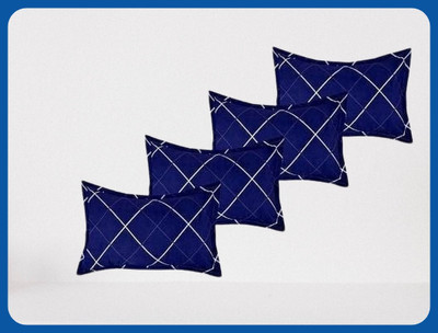 Urmila Creation Cotton Sleeping Pillow Pack of 4 Abstract(Blue)