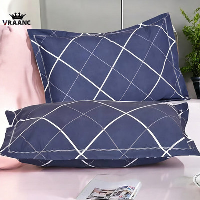 vraanc Luxury Microfibre Abstract Sleeping Pillow Pack of 2(Blue)