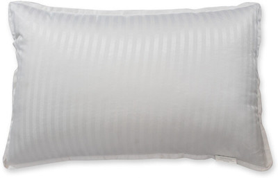 Pisaganj Satin Microfiber Sleeping Pillow for Home Bedroom|17x27 Inch Soft Fluffy Pillow Microfibre Stripes Sleeping Pillow Pack of 1(White)