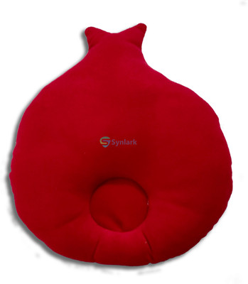 Synlark Cotton Solid Baby Pillow Pack of 1(Pomegranate-Red)