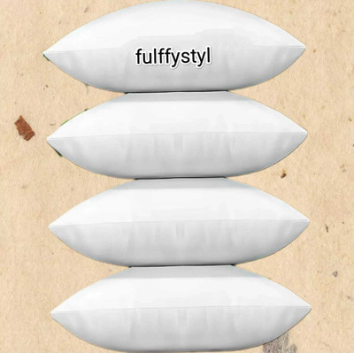 fulffystyl SOFT Microfibre Solid Sleeping Pillow Pack of 4(White)
