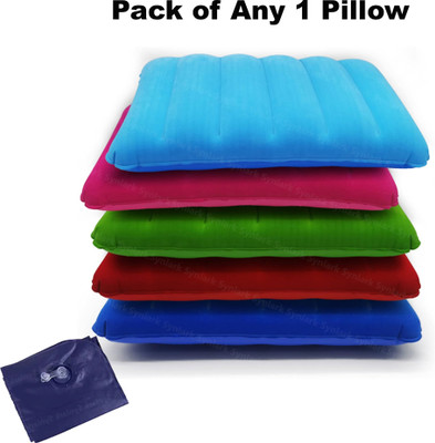 Synlark Inflatable Pillow Air Stripes Travel Pillow Pack of 1(Multicolor)