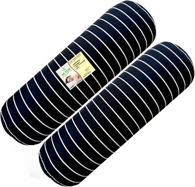 ACTOS Microfibre Geometric Bolster Pack of 2(Black)