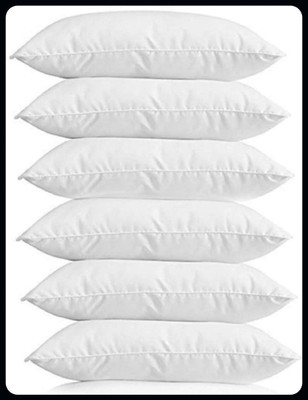 JAYOG ENTERPRISE Sleeping Pillow Set Of 6 Microfibre Solid Sleeping Pillow Pack of 6(White)