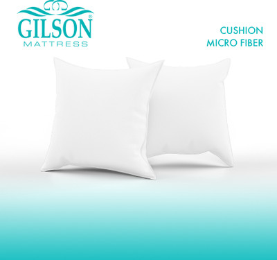 Gilson 24 x 24 Inch Microfibre Solid Cushion Pack of 2(White)