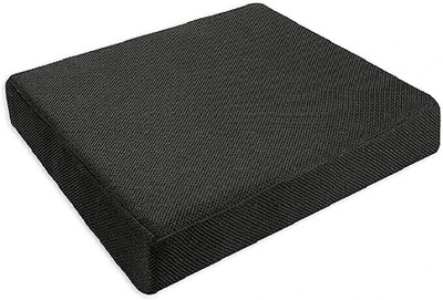 ROOMY SALES Foam Solid Chair Pad Pack of 1(Black)