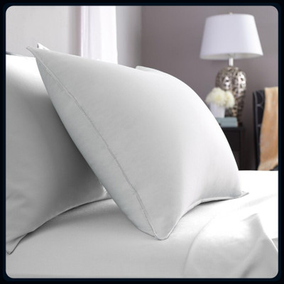 RACCOON Microfibre Solid Sleeping Pillow Pack of 1(White)