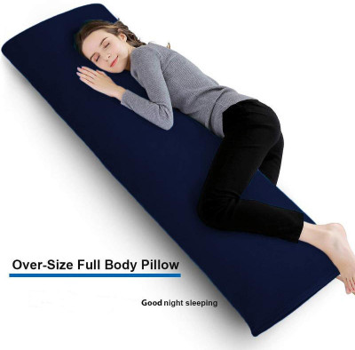 Mom's Moon Ultra Soft Full Body Pillow-Side Sleeping Pillow Microfibre Solid Body Pillow Pack of 1(Dark Blue)
