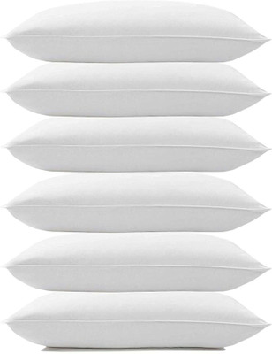 SANJU BROTHER LUXORY Microfibre Solid Sleeping Pillow Pack of 6(White)