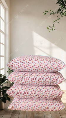 Rolling Animal Microfibre Sleeping Pillow Pack of 4 Solid LUXARY(Multicolor)