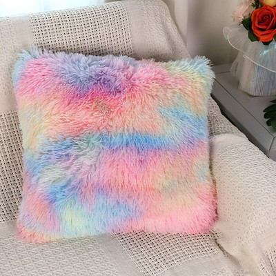 PriMaryHoMe Microfibre Solid Cushion Pack of 1(Multicolor)