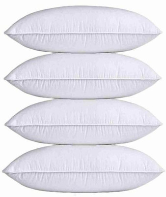 YPOLOIPO LUXURY Polyester Fibre Abstract Sleeping Pillow Pack of 4(White)